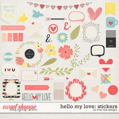 Hello My Love: Stickers by River Rose Designs