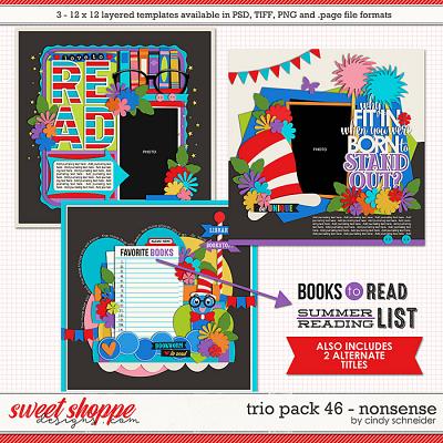 Cindy's Layered Templates - Trio Pack 46: Nonsense by Cindy Schneider