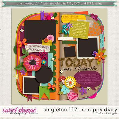 Brook's Templates - Singleton 117 - Scrappy Diary by Brook Magee 
