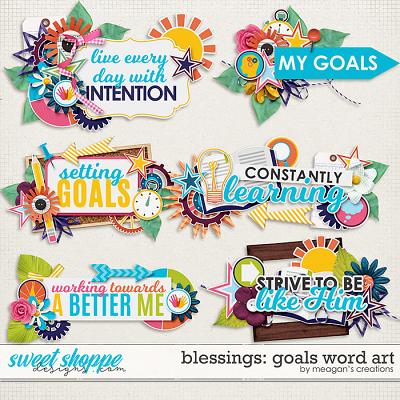 Blessings: Goals Word Art by Meagan's Creations
