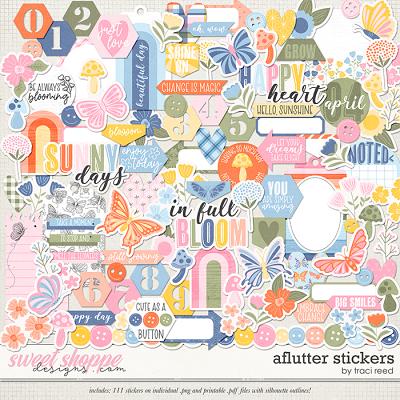 Aflutter Stickers by Traci Reed