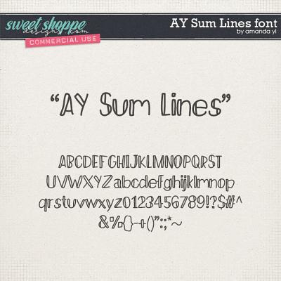 CU AY Sum Lines font by Amanda Yi