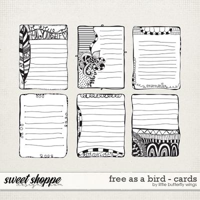 Free as a bird cards by Little Butterfly Wings