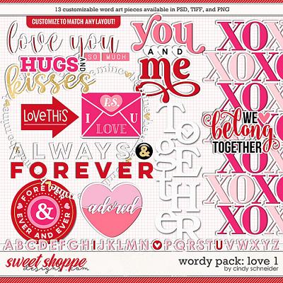Cindy's Wordy Pack: Love 1 by Cindy Schneider