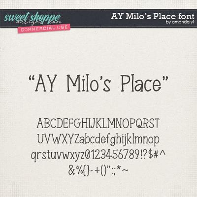 CU AY Milo's Place font by Amanda Yi
