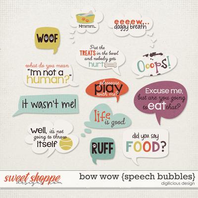 Bow Wow {Speech Bubbles} by Digilicious Design