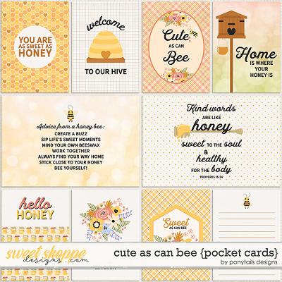Cute As Can Bee Pocket Cards by Ponytails