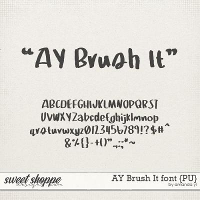 AY Brush It font {PU} by Amanda Yi