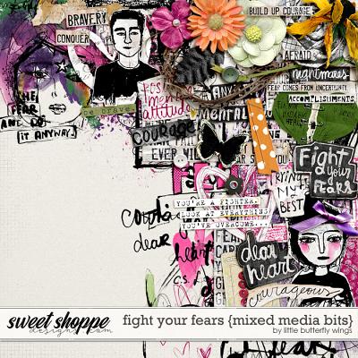 Fight your fears {mixed media bits} by Little Butterfly Wigns