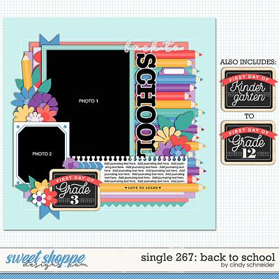 Cindy's Layered Templates - Single 267: Back to School by Cindy Schneider