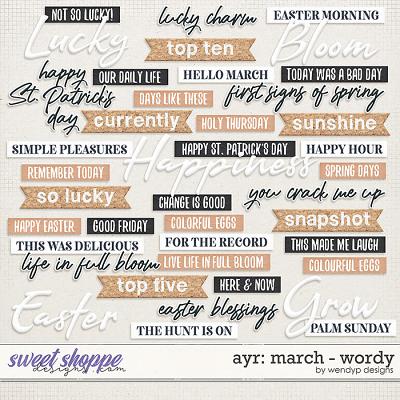 All year round: March - wordy by WendyP Designs
