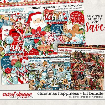 Christmas Happiness Kit Bundle by Digital Scrapbook Ingredients