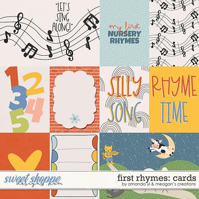 First rhymes: cards by Amanda Yi & Meagan's Creations