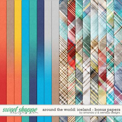 Around the world: Iceland - bonus papers by Amanda Yi & WendyP Designs