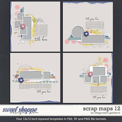 Scrap Maps 12 {layered templates} by Blagovesta Gosheva