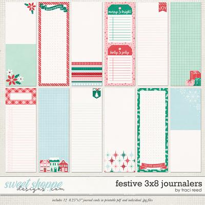 Festive 3x8 Journalers by Traci Reed