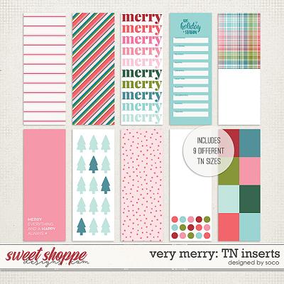 Very Merry: Traveler's Notebook Inserts | Designed by Soco