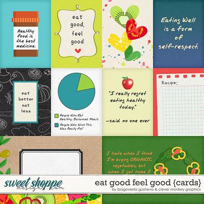 Eat Good Feel Good Cards by Clever Monkey Graphics & Blagovesta Gosheva 