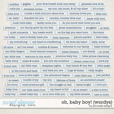 Oh Baby Boy! Wordys by Ponytails