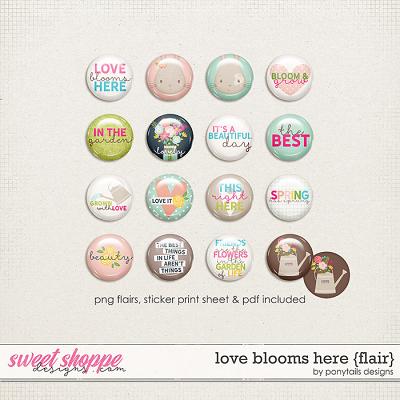Love Blooms Here Flair by Ponytails