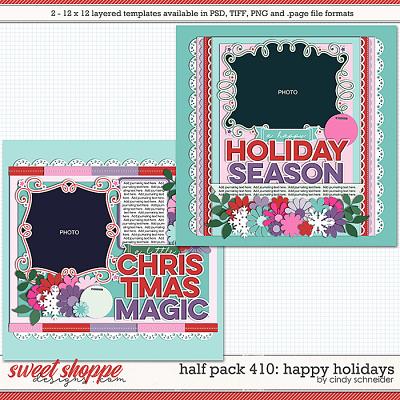 Cindy's Layered Templates - Half Pack 410: Happy Holidays by Cindy Schneider
