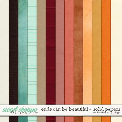 Ends can be beautiful solid papers by Little Butterfly Wings