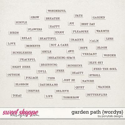 Garden Path Wordys by Ponytails