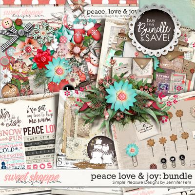 Peace Love & Joy Bundle:  Simple Pleasure Designs by Jennifer Fehr