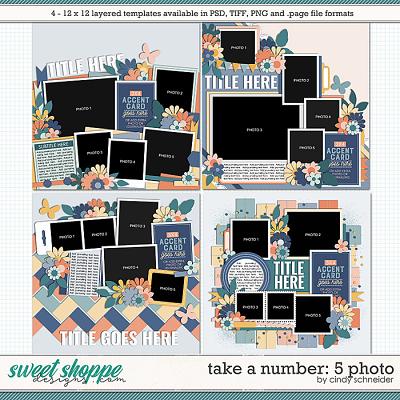 Cindy's Layered Templates - Take a Number: 5 Photo by Cindy Schneider