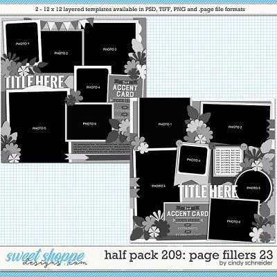 Cindy's Layered Templates - Half Pack 209: Page Fillers 23 by Cindy Schneider