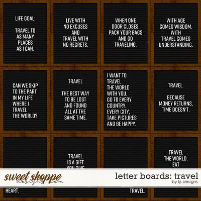 Letter Boards - Travel by LJS Designs