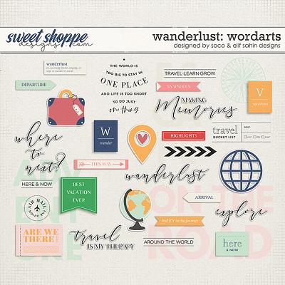 Wanderlust: Wordarts | Designed by Soco and Elif Sahin Designs