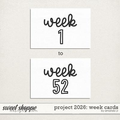 Project 2026: week cards by Amanda Yi