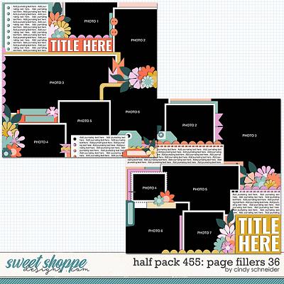 Cindy's Layered Templates - Half Pack 455: Page Fillers 36 by Cindy Schneider
