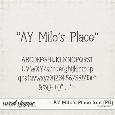 AY Milo's Place font {PU} by Amanda Yi