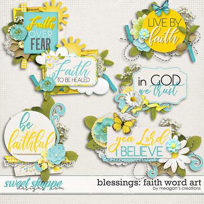 Blessings: Faith Word Art by Meagan's Creations