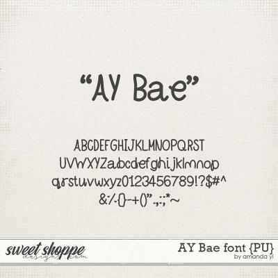 AY Bae font {PU} by Amanda Yi