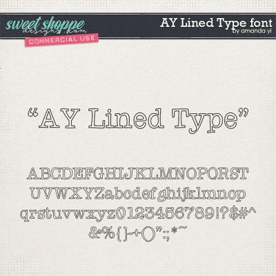 CU AY Lined Type font by Amanda Yi