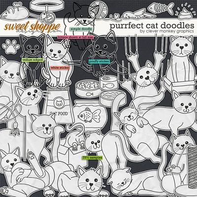 Purrfect Kitty Doodles by Clever Monkey Graphics