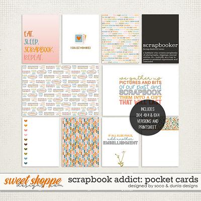 Scrapbook Addict: Pocket Cards | Designed by Soco and Dunia Designs