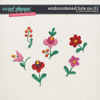 CU | Embroidered Bits No.01 by Pink Reptile Designs