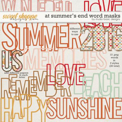 At Summer's End Word Masks by Studio Basic