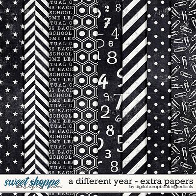 A Different Year | Extra Papers by Digital Scrapbook Ingredients