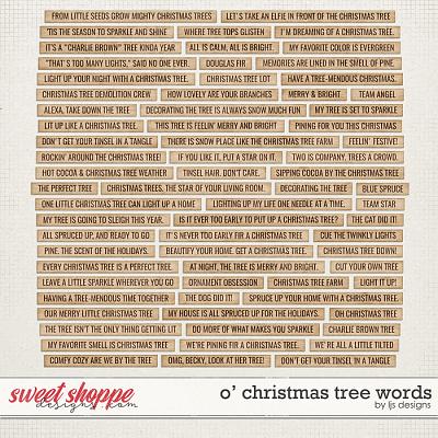 O' Christmas Tree Words by LJS Designs  