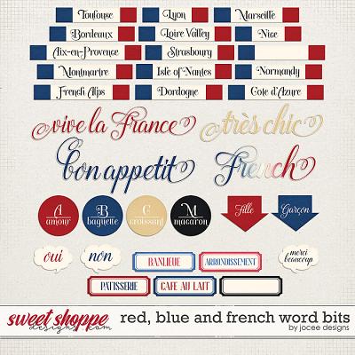 Red Blue and French Word Bits