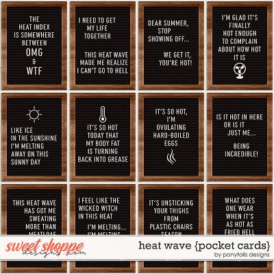 Heat Wave Pocket Cards by Ponytails