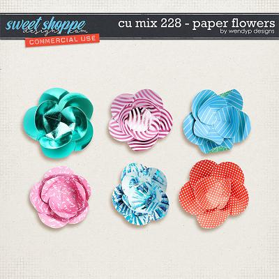 CU Mix 228 - paper flowers by WendyP Designs
