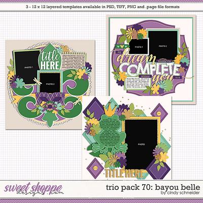 Cindy's Layered Templates - Trio Pack 70: Bayou Belle by Cindy Schneider