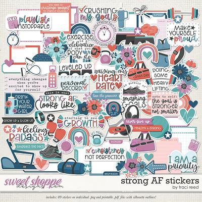 Strong AF Stickers by Traci Reed