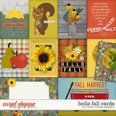 Hello Fall Cards by Clever Monkey Graphics 